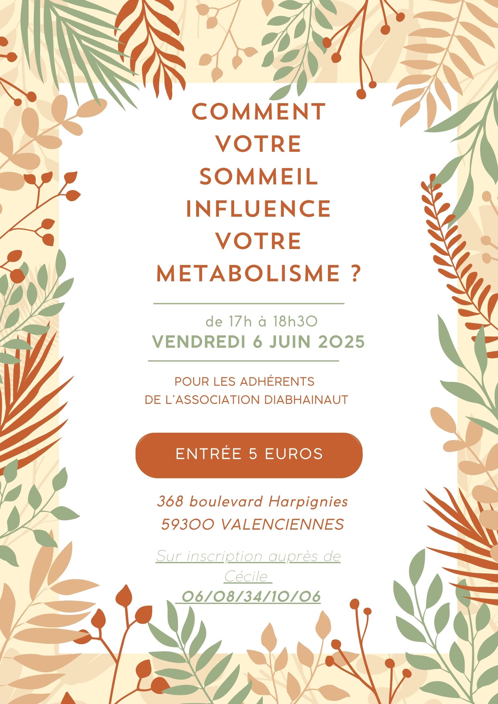 Conférence : Comment votre sommeil influence votre métabolisme ?